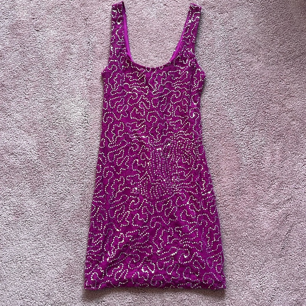 Sequin NWT Bodycon Dress Women’s Pink/ Purple Lace Lily Rose BRAND NEW Size S
